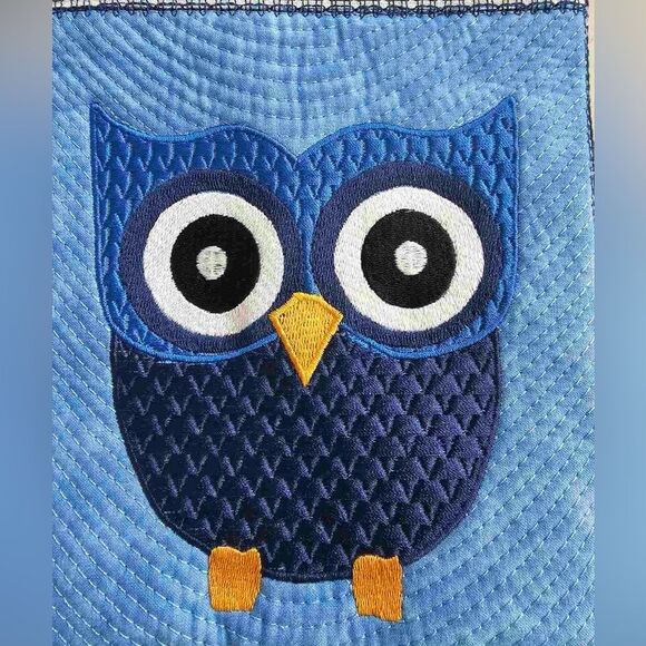 Owl Blue Floral Crossbody Bag flower pattern on the back Blue owl - Picture 6 of 8